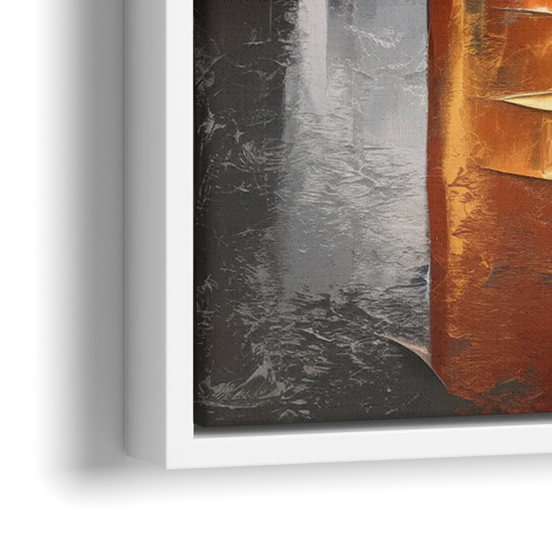 Sacramento Riverfront View - Close-Up White Frame Canvas