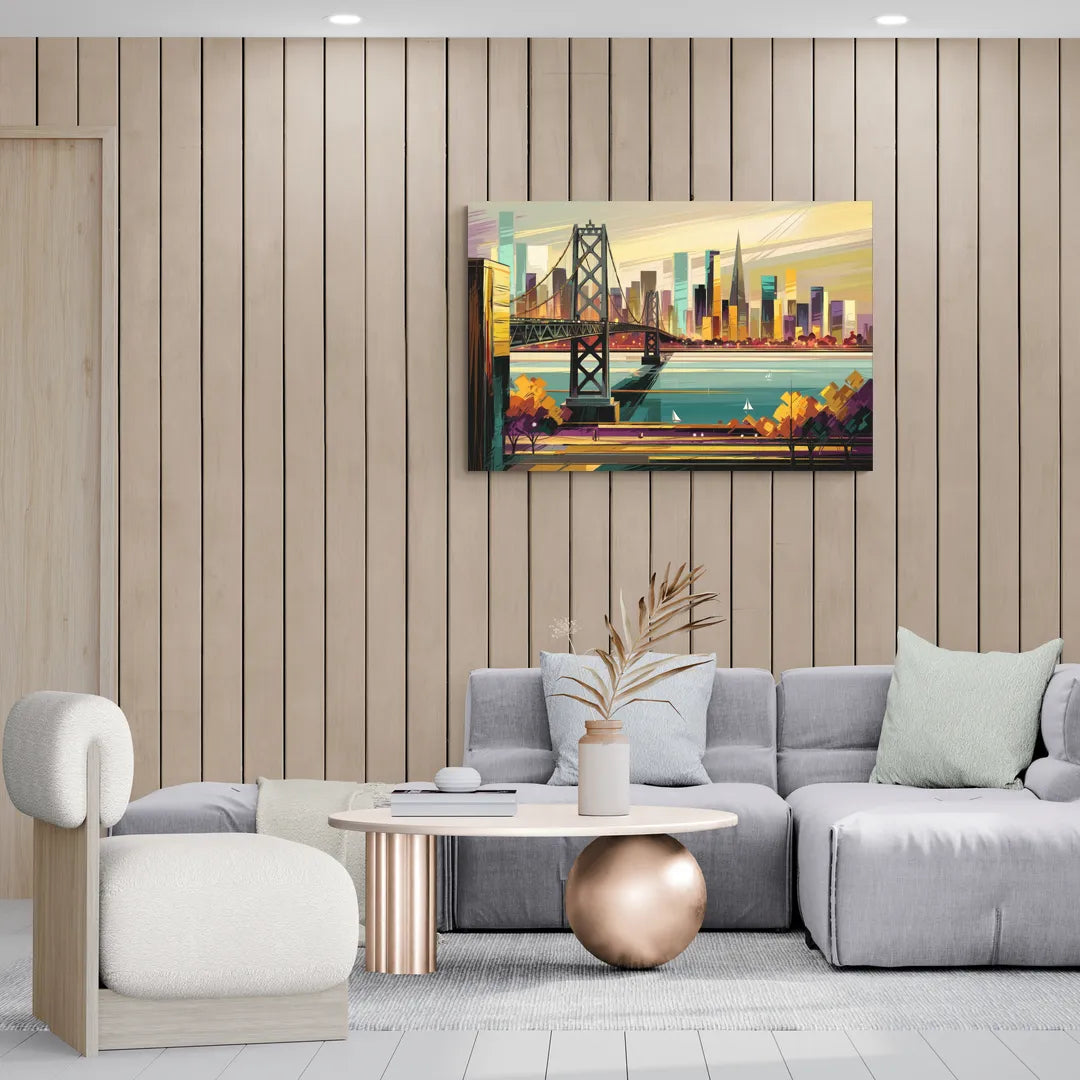 Oakland Downtown Vibes - Canvas Wall Art Living Room