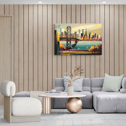 Oakland Downtown Vibes - Canvas Wall Art Living Room