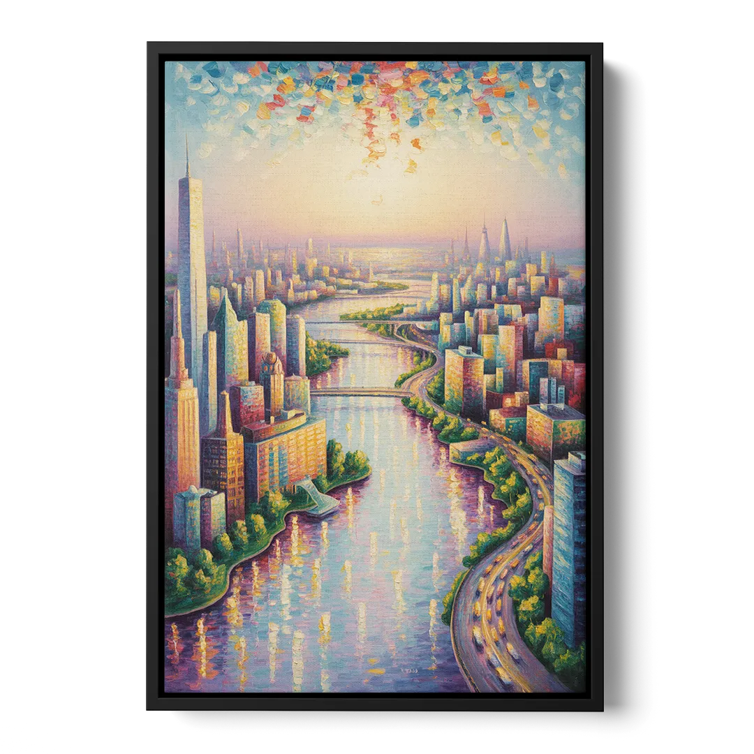 Skylon Tower View - Black Frame Canvas