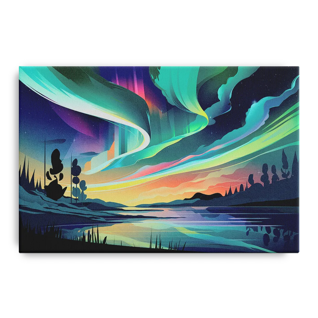 Aurora Borealis Sky - Canvas Wall Art