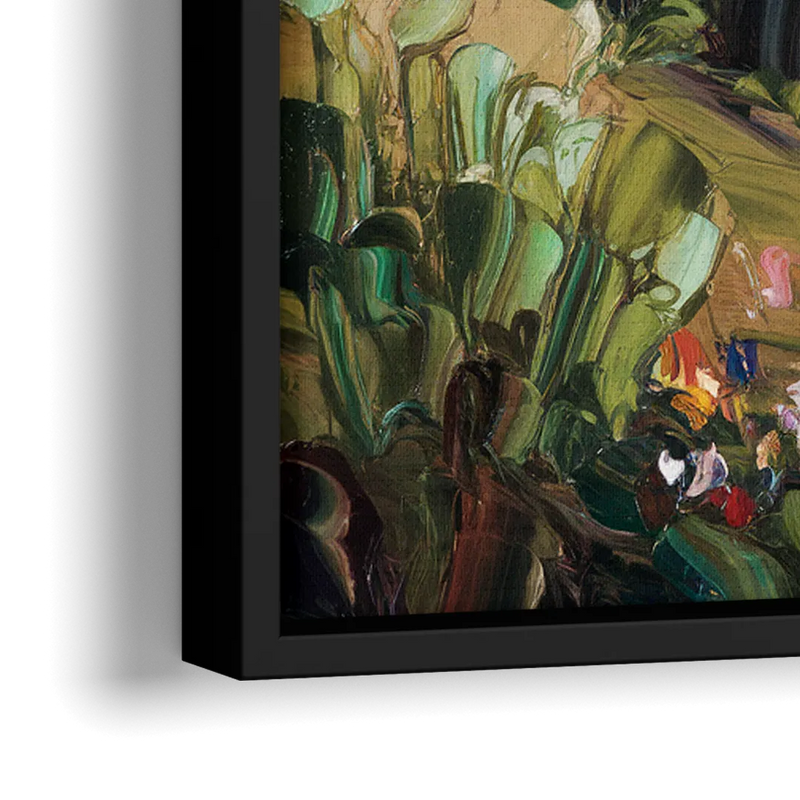 Buffalo Niagara Falls View - Close-Up Black Frame Canvas