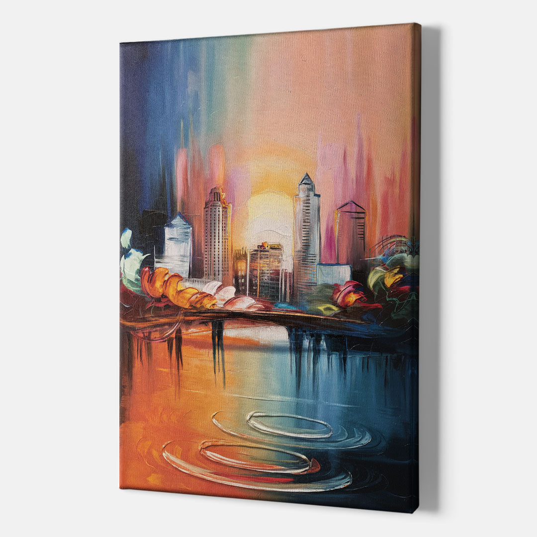 Louisville Skyline at Sunrise - Canvas Wall Art Indoor