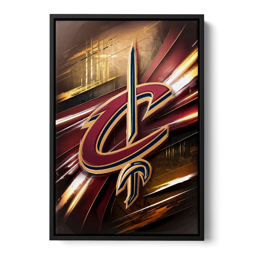 Cleveland Cavaliers Logo - Black Frame Canvas