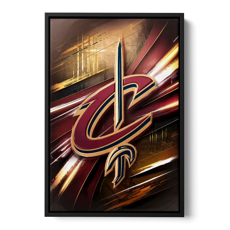 Cleveland Cavaliers Logo - Black Frame Canvas