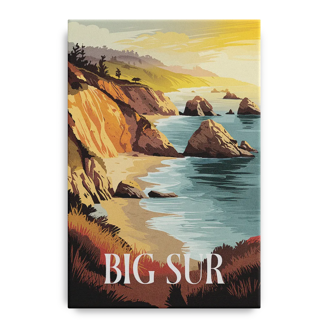 Big Sur Golden Hour - Canvas Wall Art