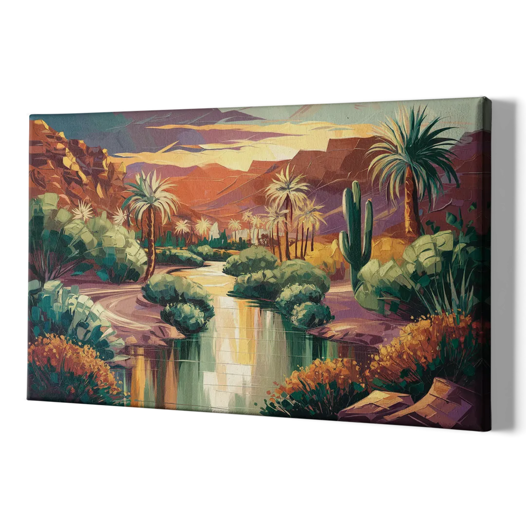 Las Vegas Desert Oasis - Canvas Print Art Sides
