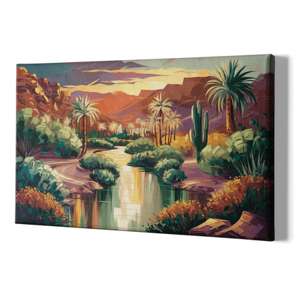 Las Vegas Desert Oasis - Canvas Print Art Sides