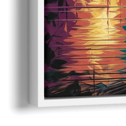 Corpus Christi Downtown Scene - Close-Up White Frame Canvas