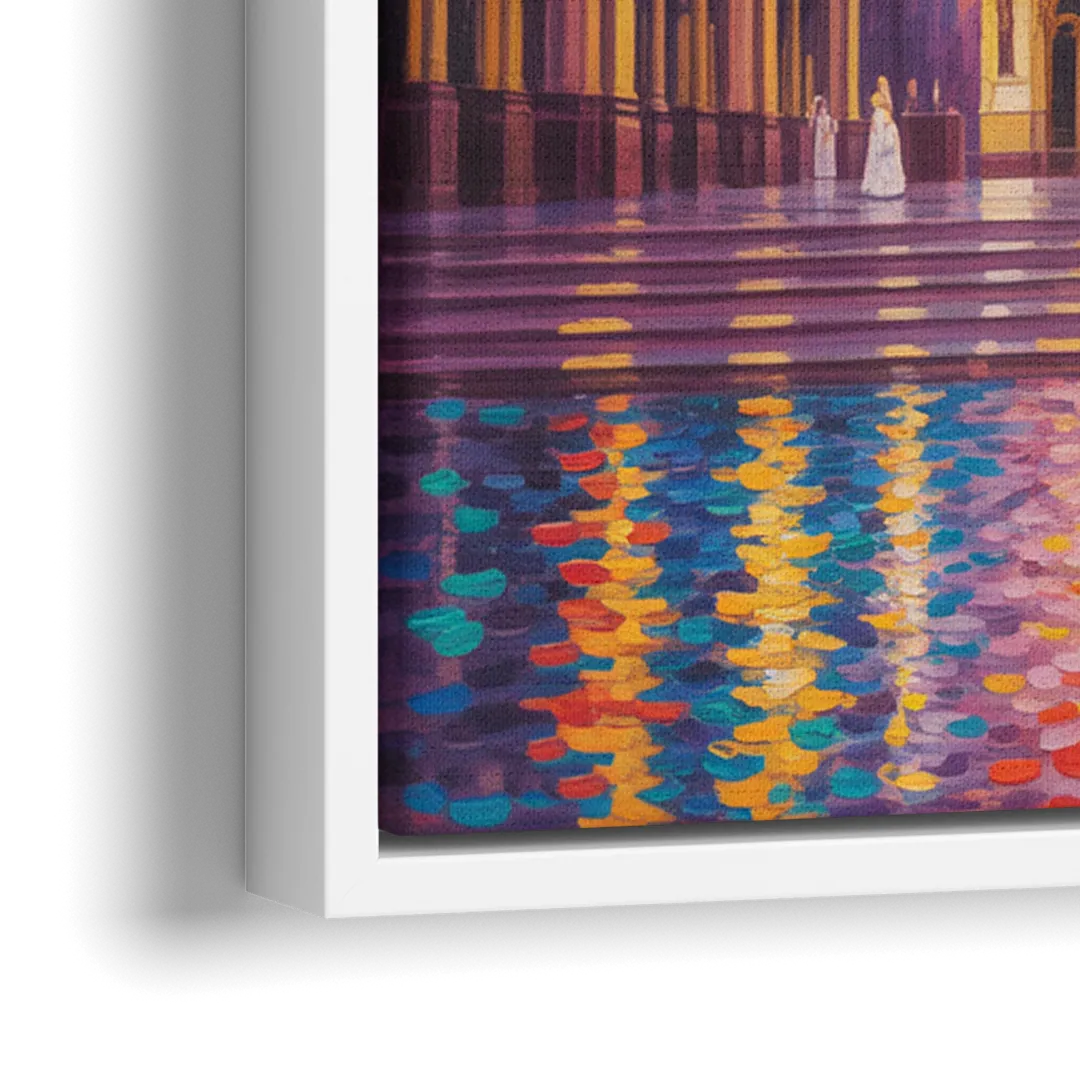 Notre Dame Basilica Interior - Close-Up White Frame Canvas