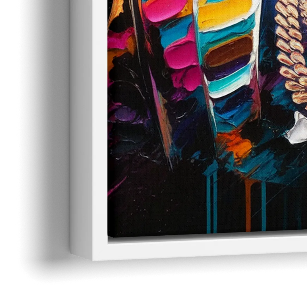 Los Angeles Nipsey Hussle Tribute - Close-Up White Frame Canvas