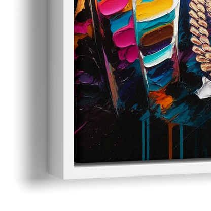 Los Angeles Nipsey Hussle Tribute - Close-Up White Frame Canvas