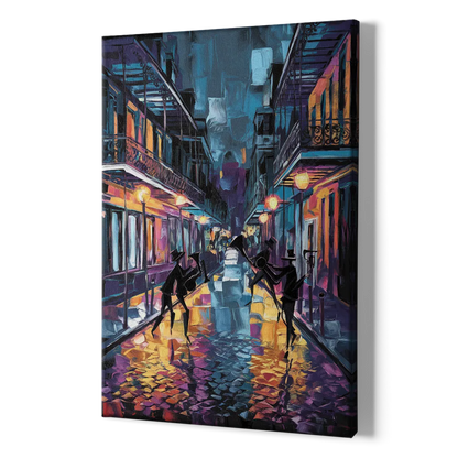 New Orleans Bourbon Street Vibes - Canvas Print Art Sides
