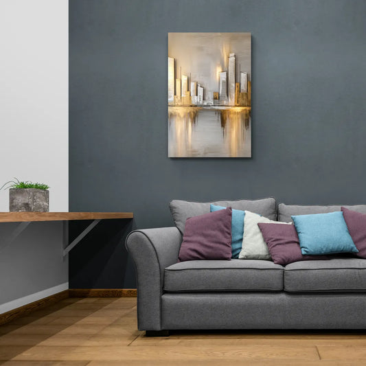 Marietta Abstract Cityscape - Canvas Wall Art Living Room