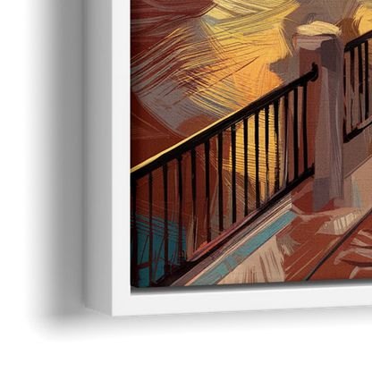 Milwaukee Riverwalk Views - Close-Up White Frame Canvas