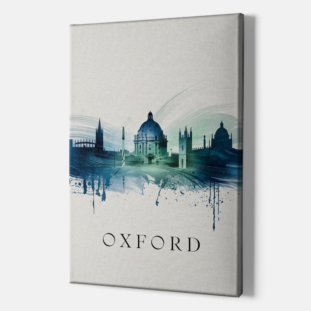 Oxford Skyline Panorama - Canvas Wall Art Indoor