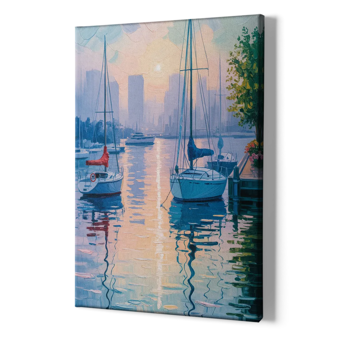 Coal Harbour Morning Light - Canvas Print Art Sides