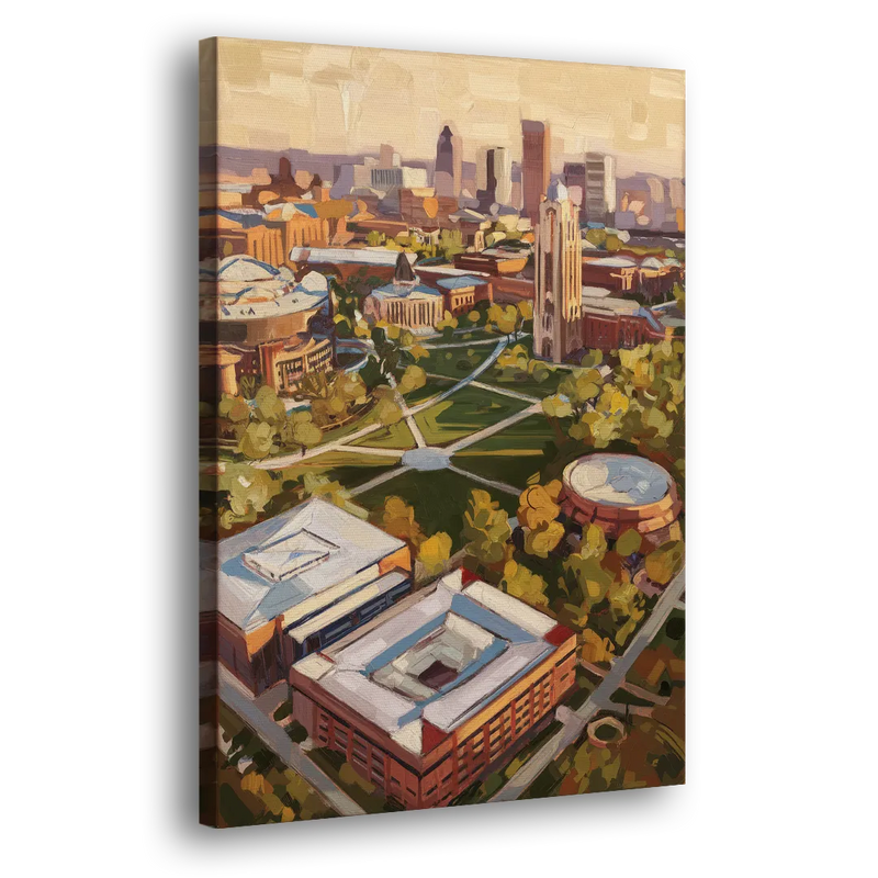 Cincinnati University Campus Highlights - Canvas Print Art Sides