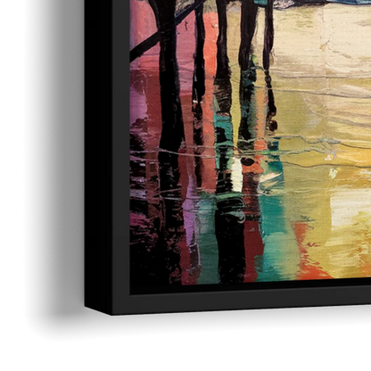 St. Petersburg Pier Vibes - Close-Up Black Frame Canvas