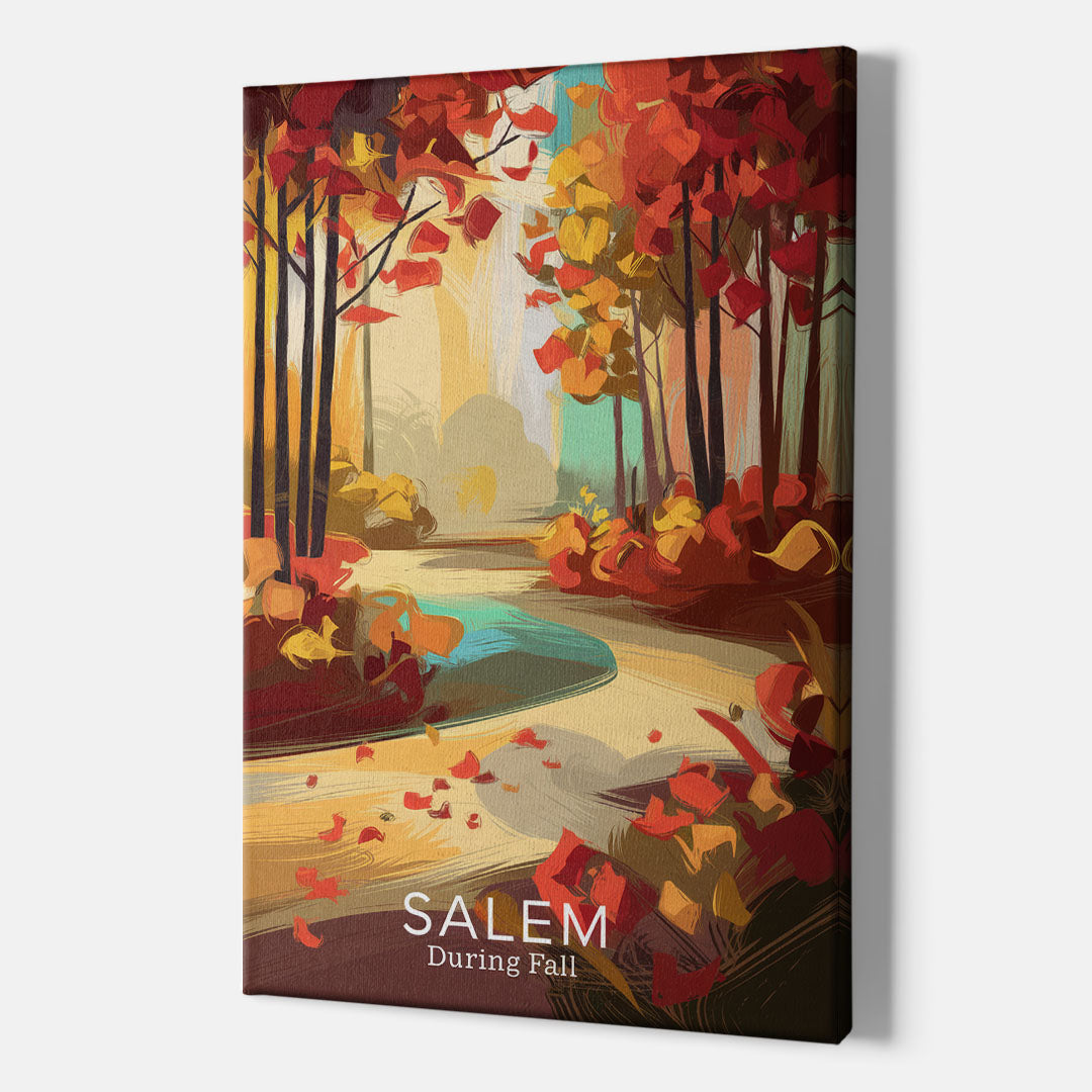 Salem Fall Foliage - Canvas Wall Art Indoor