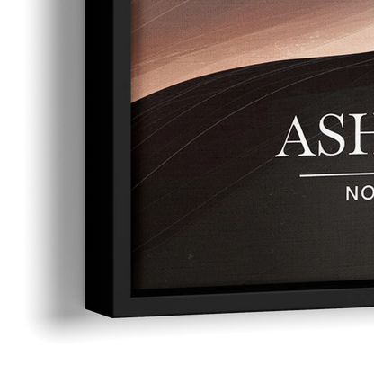 Asheville Skyline and Mountains - Close-Up Black Frame Canvas