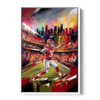 Kansas City Chiefs Game Day - White Frame Canvas