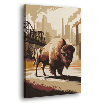 Buffalo Industrial Heritage - Canvas Print Art Sides