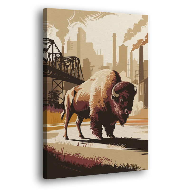 Buffalo Industrial Heritage - Canvas Print Art Sides