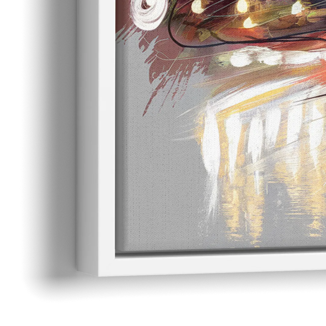 Charlotte Hornets Tribute - Close-Up White Frame Canvas