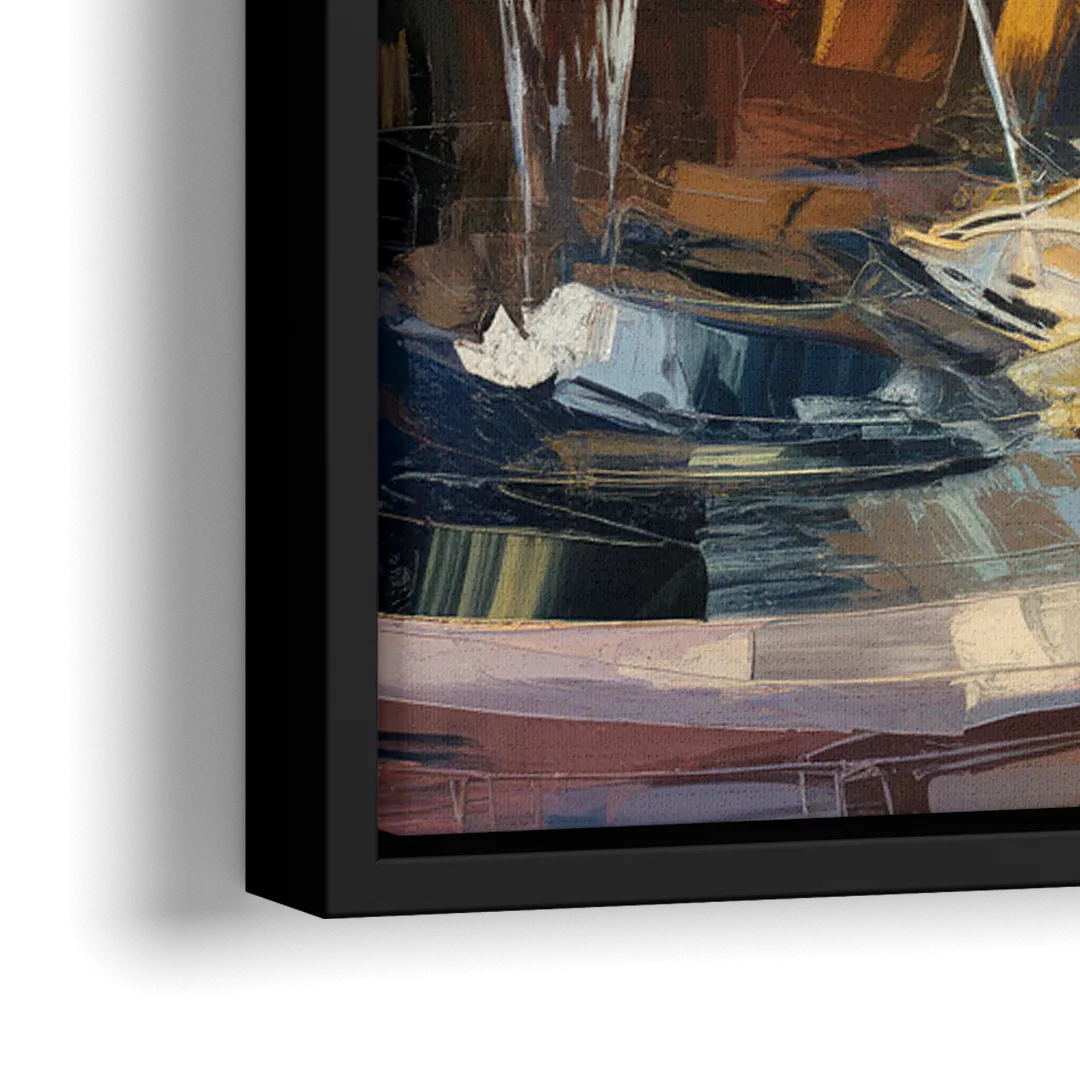 Charleston Waterfront Park - Close-Up Black Frame Canvas