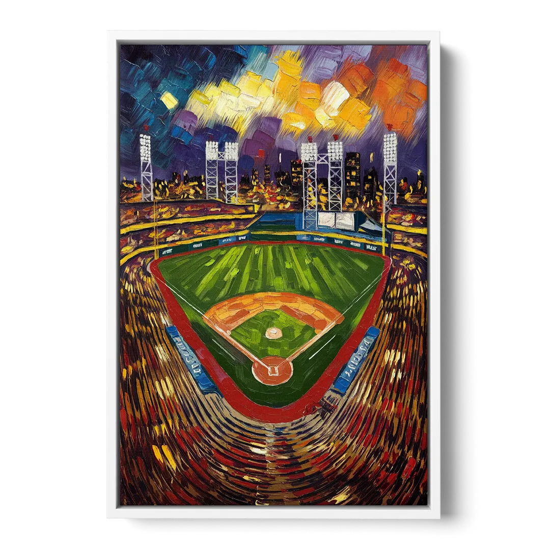 Rochester Red Wings Stadium - White Frame Canvas