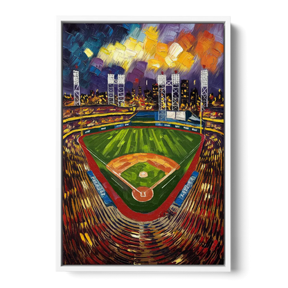 Rochester Red Wings Stadium - White Frame Canvas