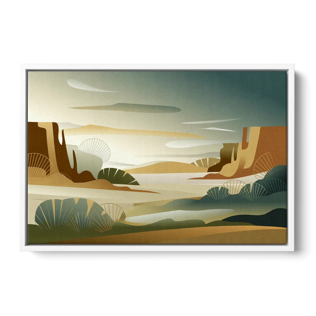 Scottsdale Sonoran Serenity - White Frame Canvas