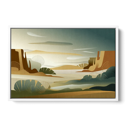 Scottsdale Sonoran Serenity - White Frame Canvas
