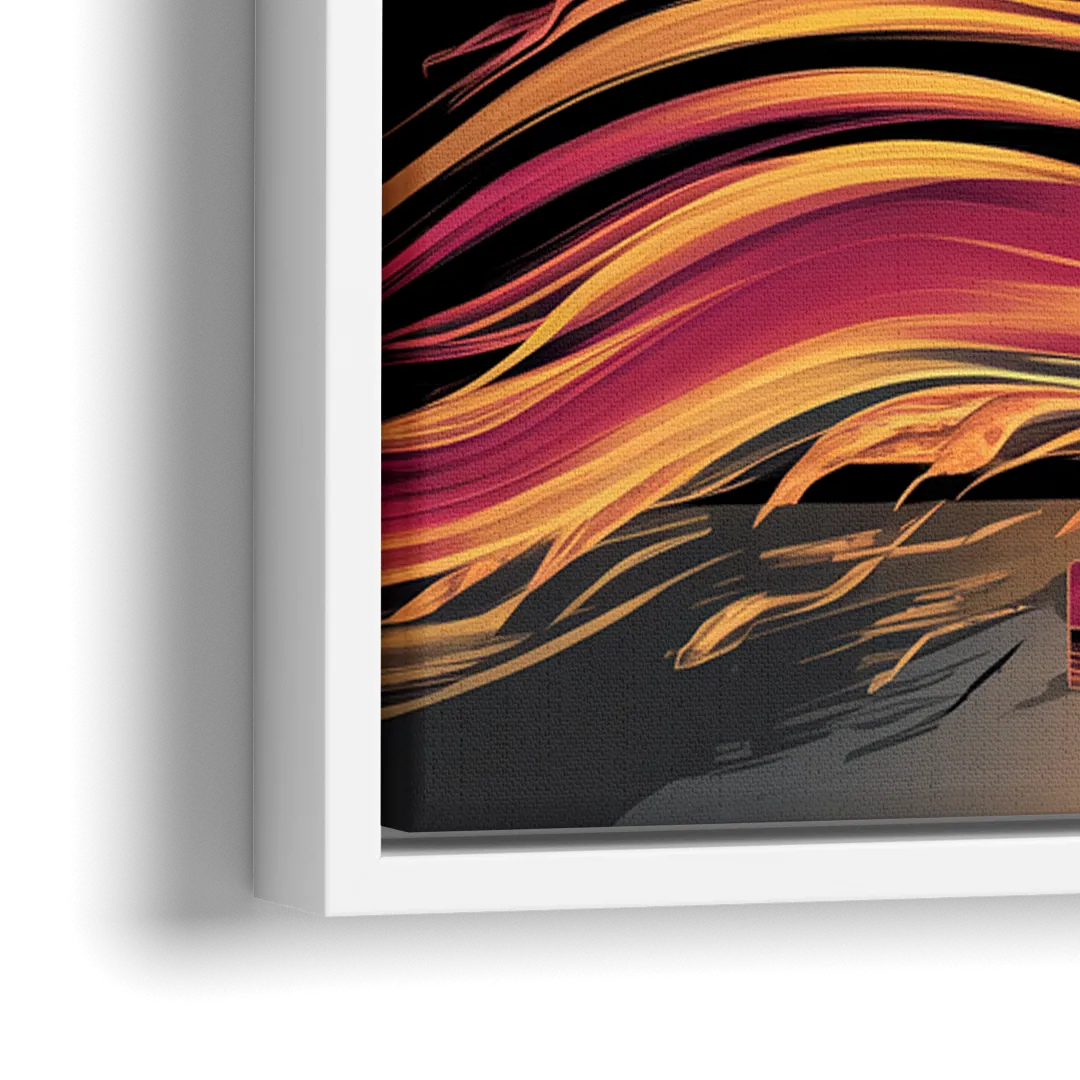 Miami Heat Basketball - Close-Up White Frame Canvas