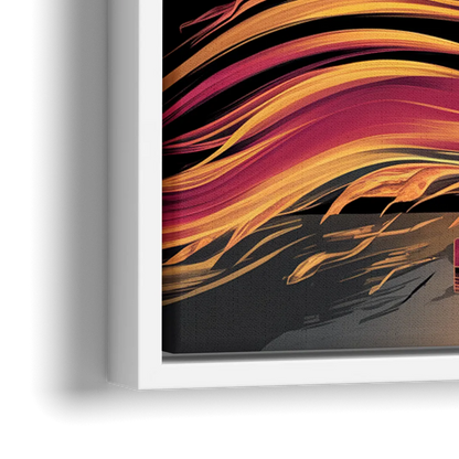 Miami Heat Basketball - Close-Up White Frame Canvas