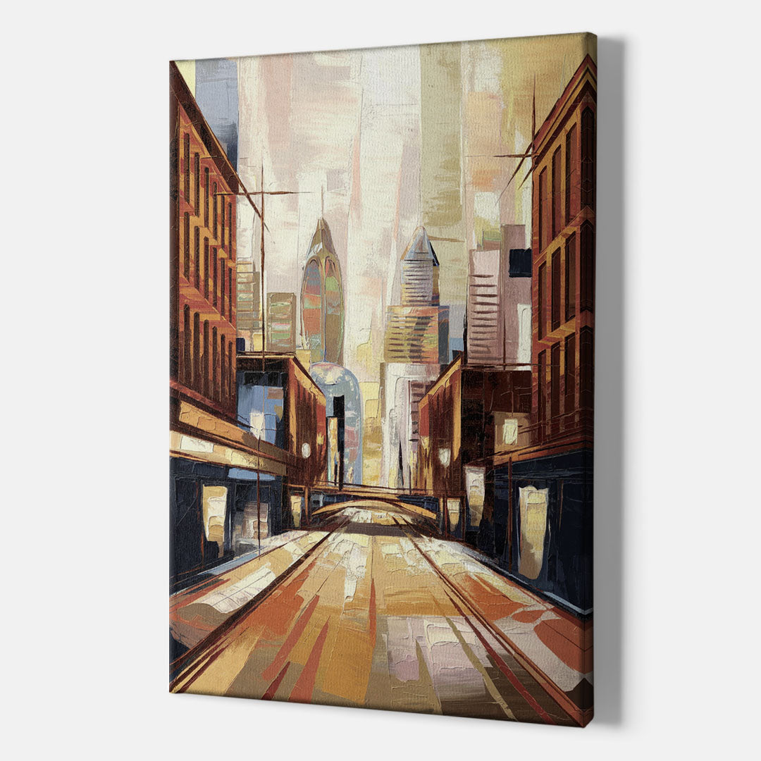 Philadelphia Market Street - Canvas Wall Art Indoor