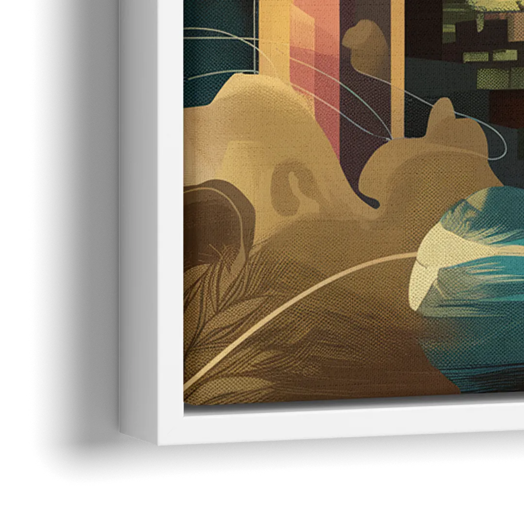 Anaheim Urban Charm - Close-Up White Frame Canvas