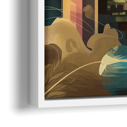 Anaheim Urban Charm - Close-Up White Frame Canvas