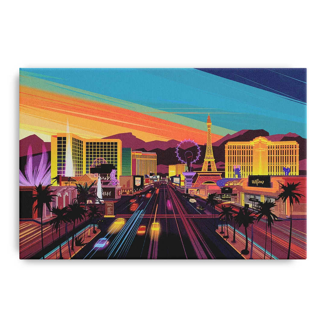 Las Vegas Iconic Strip Experience - Canvas Wall Art