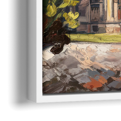 Durham Historic Architecture - Close-Up White Frame Canvas