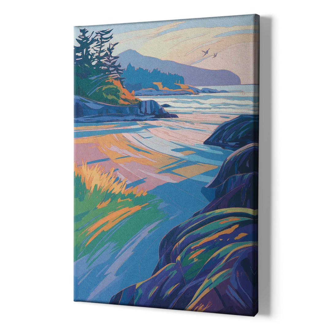 Tofino Coastline - Canvas Print Art Sides