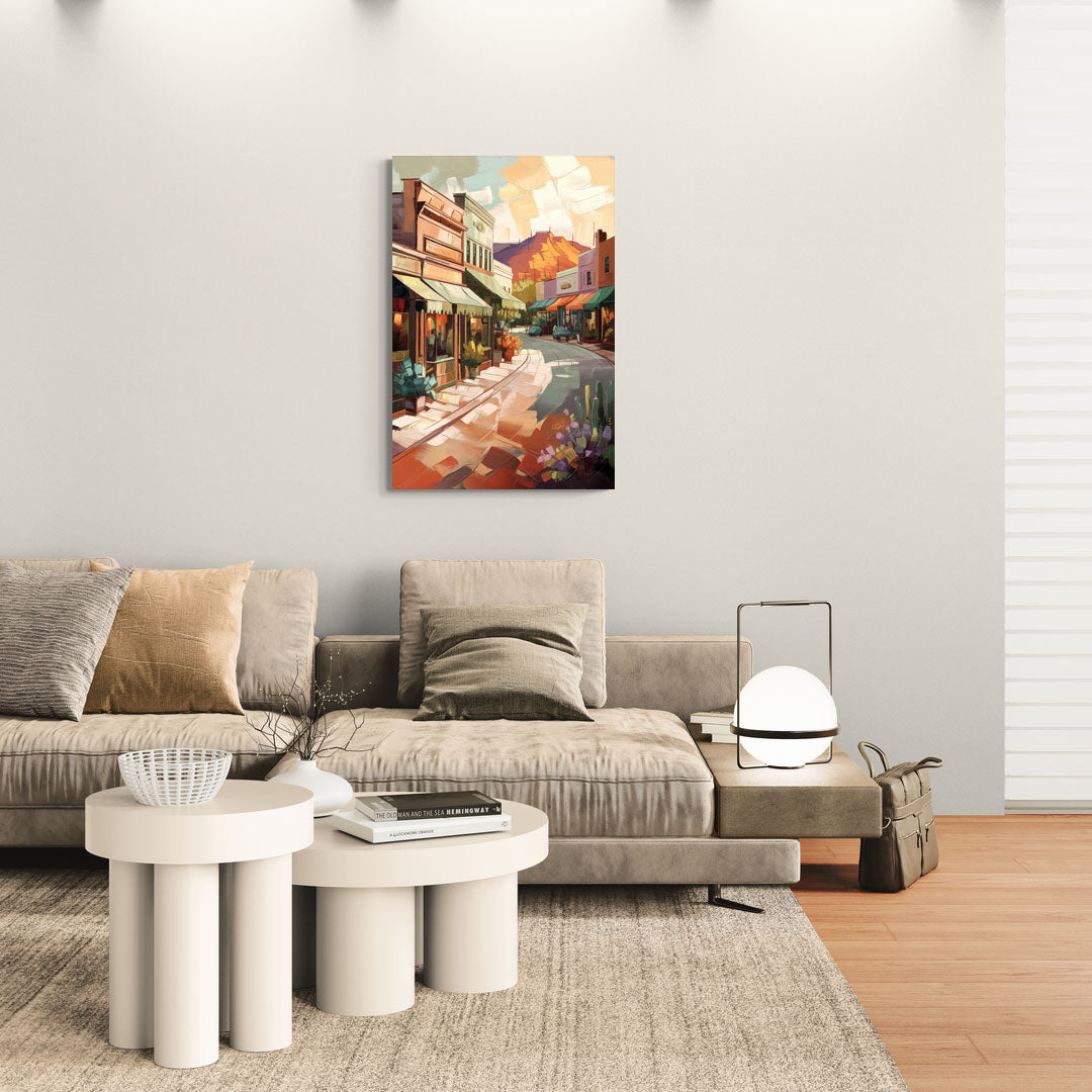 Bisbee Historic Streetscape - Canvas Wall Art Living Room