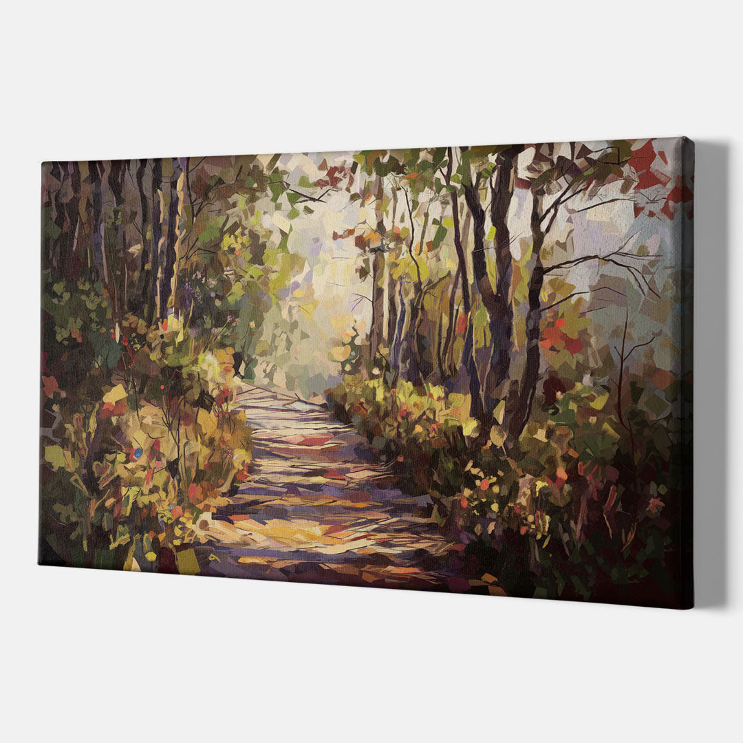 Gatlinburg Trail Through The Forest - Canvas Wall Art Indoor