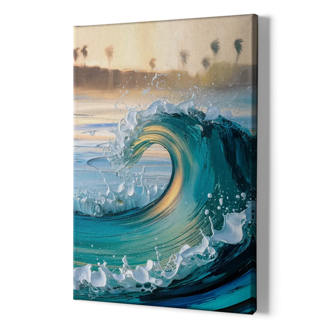 San Diego Ocean Waves - Canvas Print Art Sides