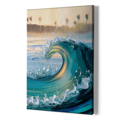 San Diego Ocean Waves - Canvas Print Art Sides