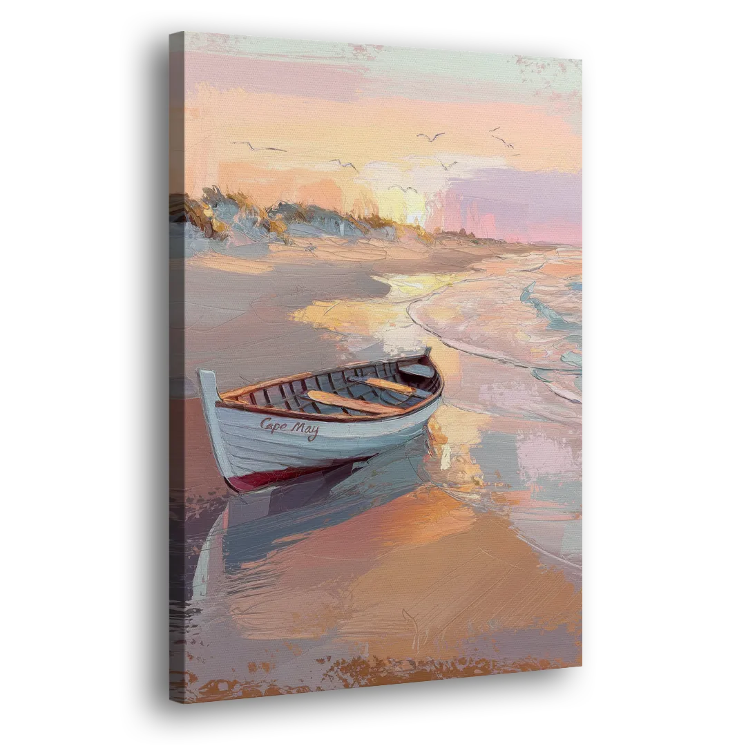 Cape May Beach Sunrise - Canvas Print Art Sides