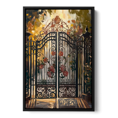 Charleston Iconic Gates - Black Frame Canvas