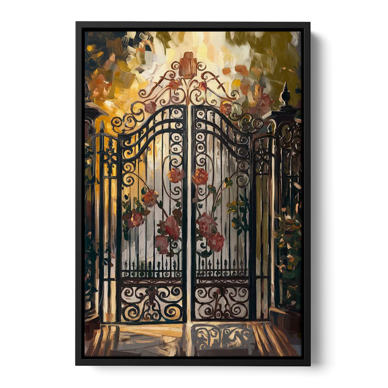 Charleston Iconic Gates - Black Frame Canvas