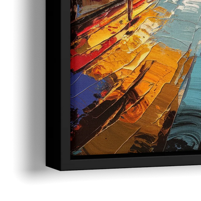 Las Vegas Fremont Street - Close-Up Black Frame Canvas